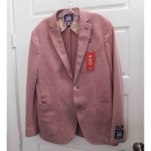 New Saville Row Company Red White‎ Tweed Blazer Jacket sz M